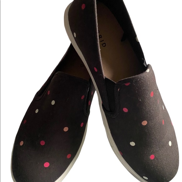 torrid Shoes - Torrid canvas polka dot slipon shoes, extra wide!